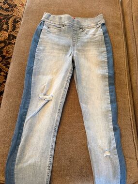 Spanx Light Blue Side-Panel Women's Jeans